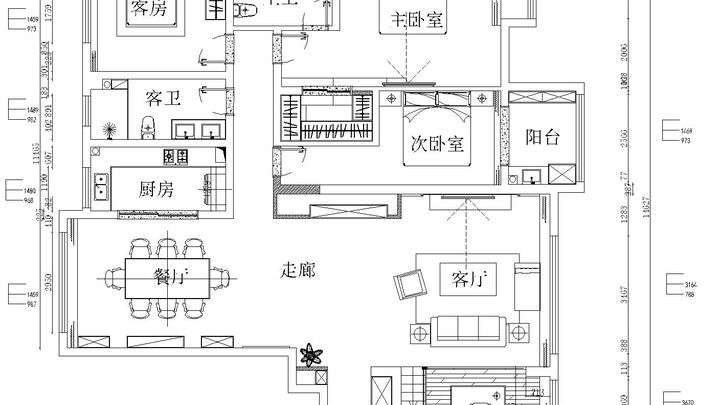 花園新城220㎡現(xiàn)代簡約裝修設(shè)計